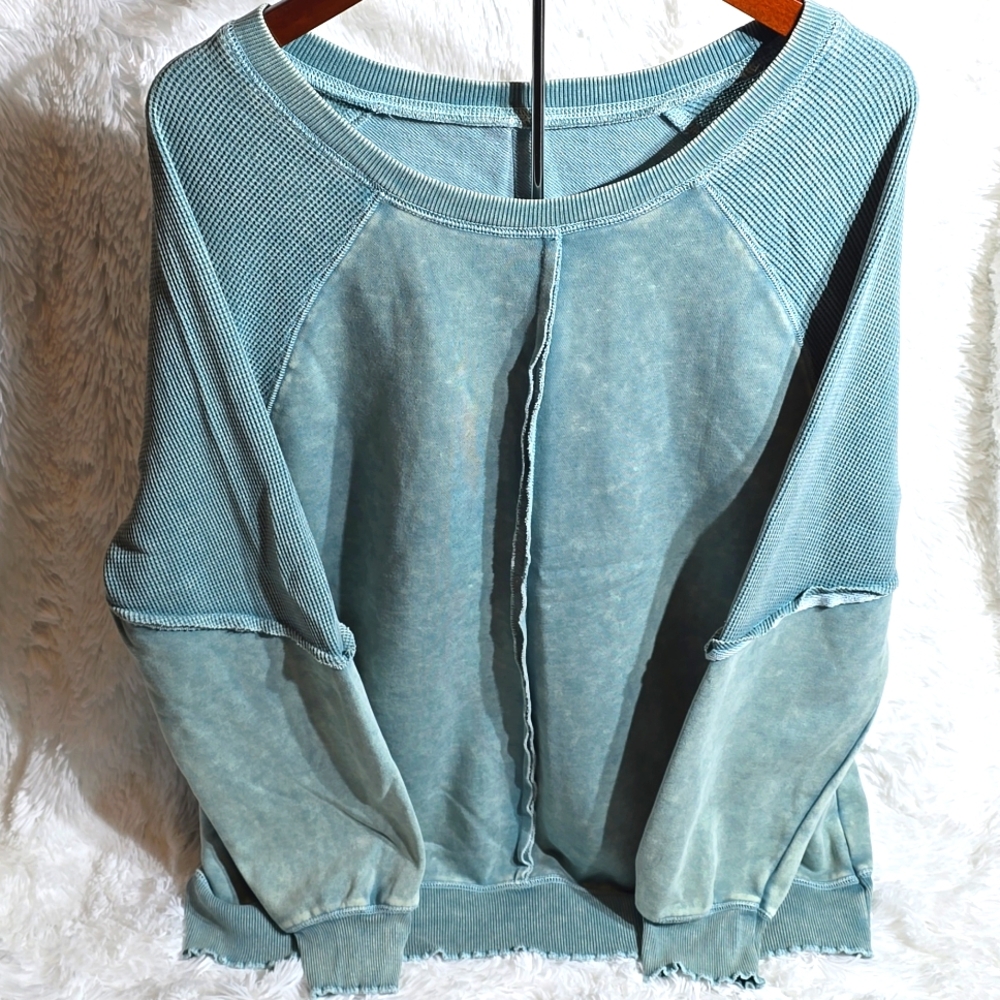 NWOT Women's Washed Light Green Sweater
